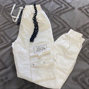 White Cargo Pants